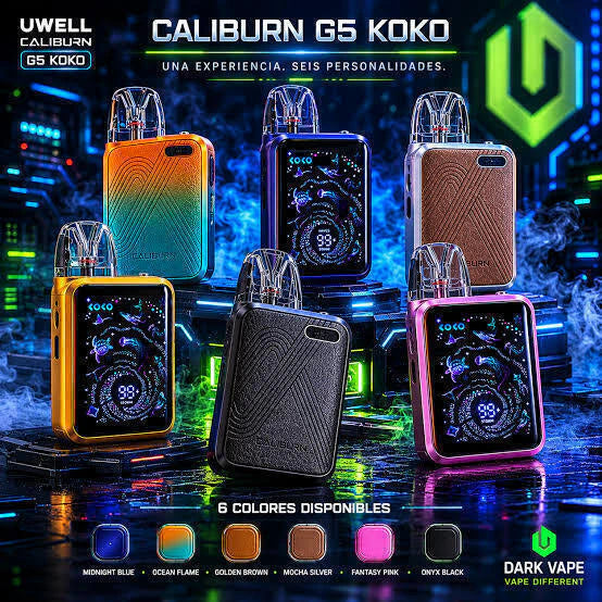 UWELL CALIBURN G5 KOKO – Kit Pod Recargable con Pantalla Digital