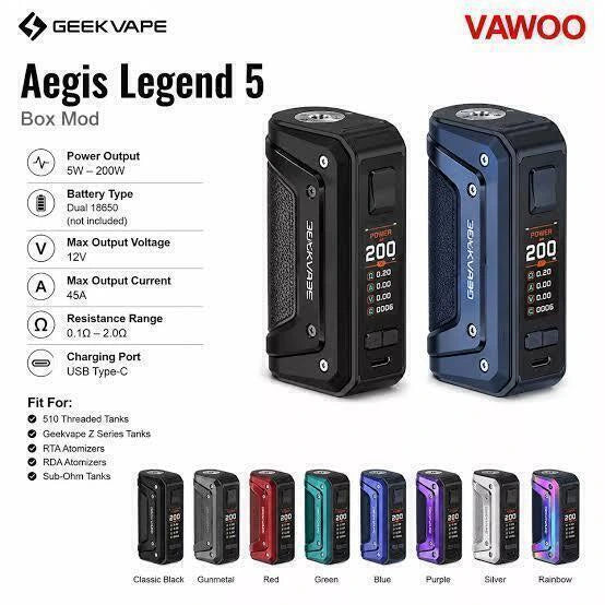 GEEKVAPE AEGIS LEGEND 5 – BOX MOD 200W
