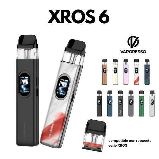VAPORESSO XROS 6 – Kit Pod Recargable con Pantalla Digital